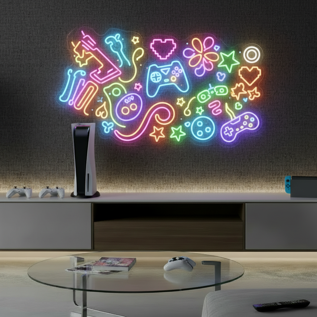 Cute Panda Neon Sign Artwork Kids Unique Gift