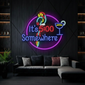 It's 5 O'clock Somewhere Led Neon Sign Bar Decor Sign