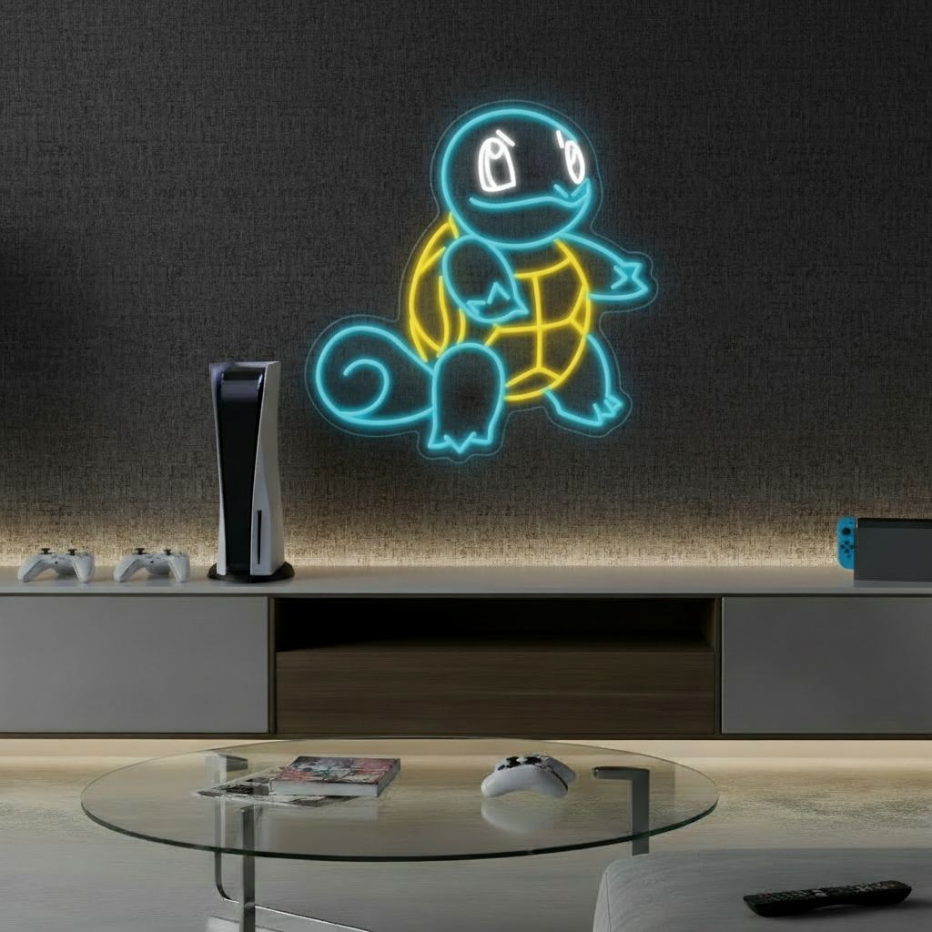 Squirtle Neon Sign Gaming Room Decor Sign Home Decor Sign