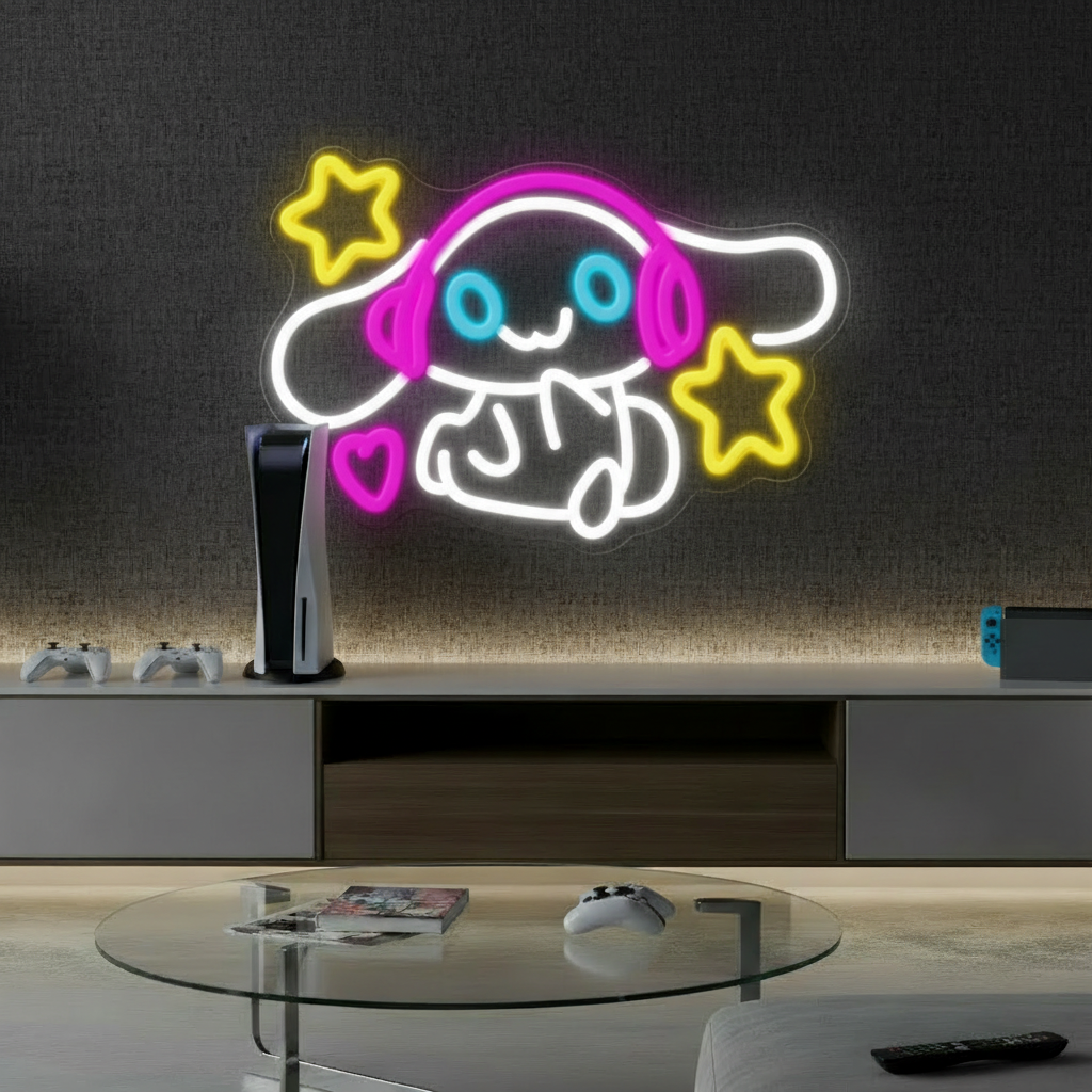 Cute Cartoon Led Neon Sign Girls Room Decor Sign