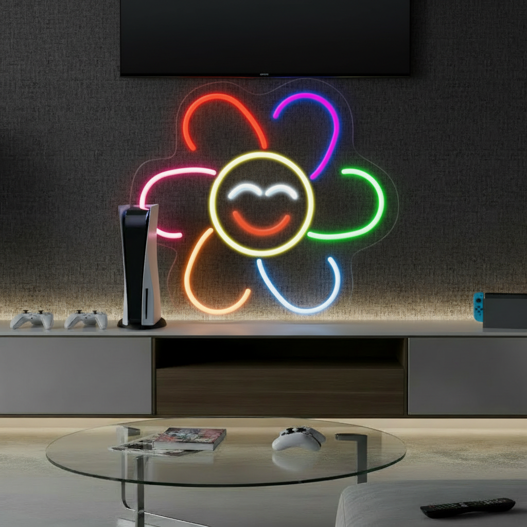 Smiling Sunflower Led Neon Sign