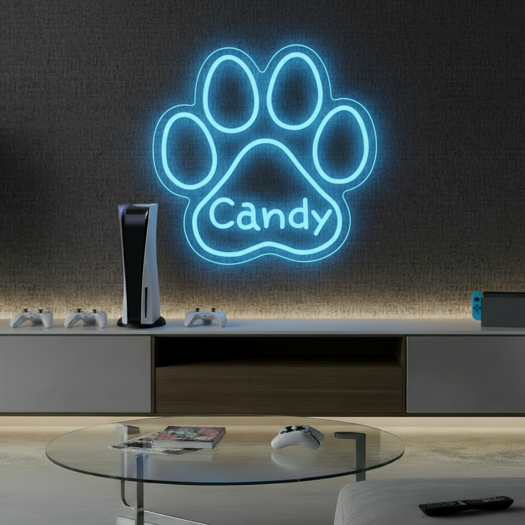 Custom Paw Neon Sign