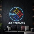 Go Steelers Neon Sign Light Man Cave Bar Pub Beer