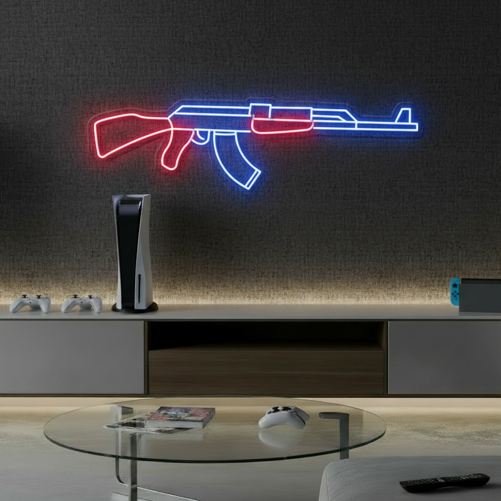 AK47 Gun Led Neon Signs CSGO Game Room AK47 Wall Decor