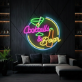 Cocktails and Beer Led Sign Bar Shop Decor