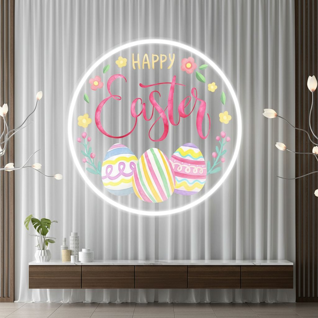 Round Acrylic Led Neon Sign