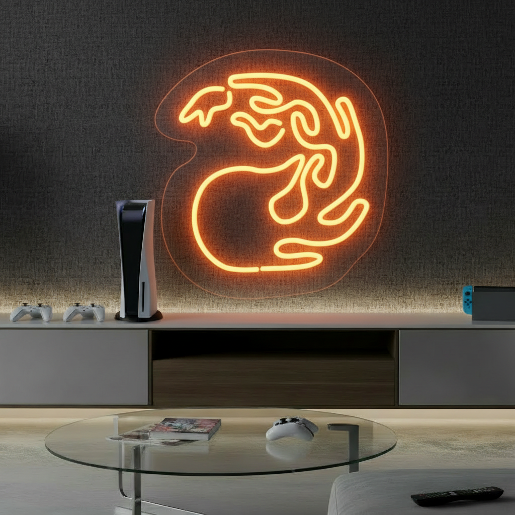 MTG Mountain Neon Sign Magic the Gathering LED Sign Gift