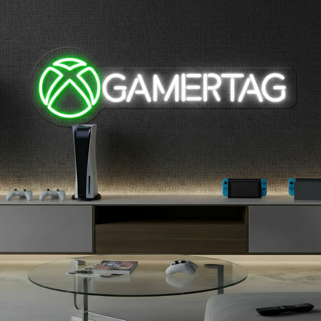 Gamertag Led Neon Sign Man Cave Decor Sign