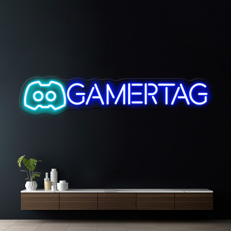 Gamertag Led Neon Sign Man Cave Decor Sign