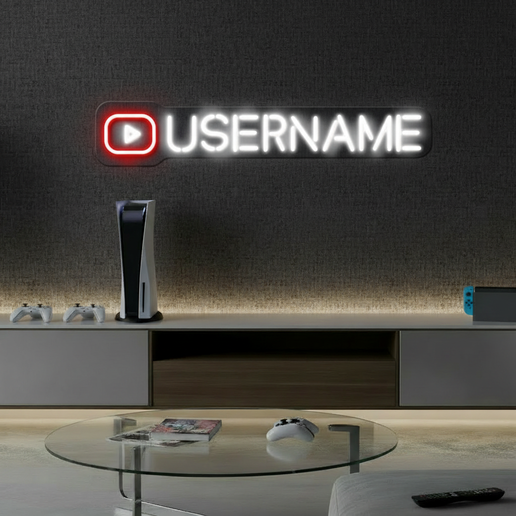 Gamertag Led Neon Sign Man Cave Decor Sign