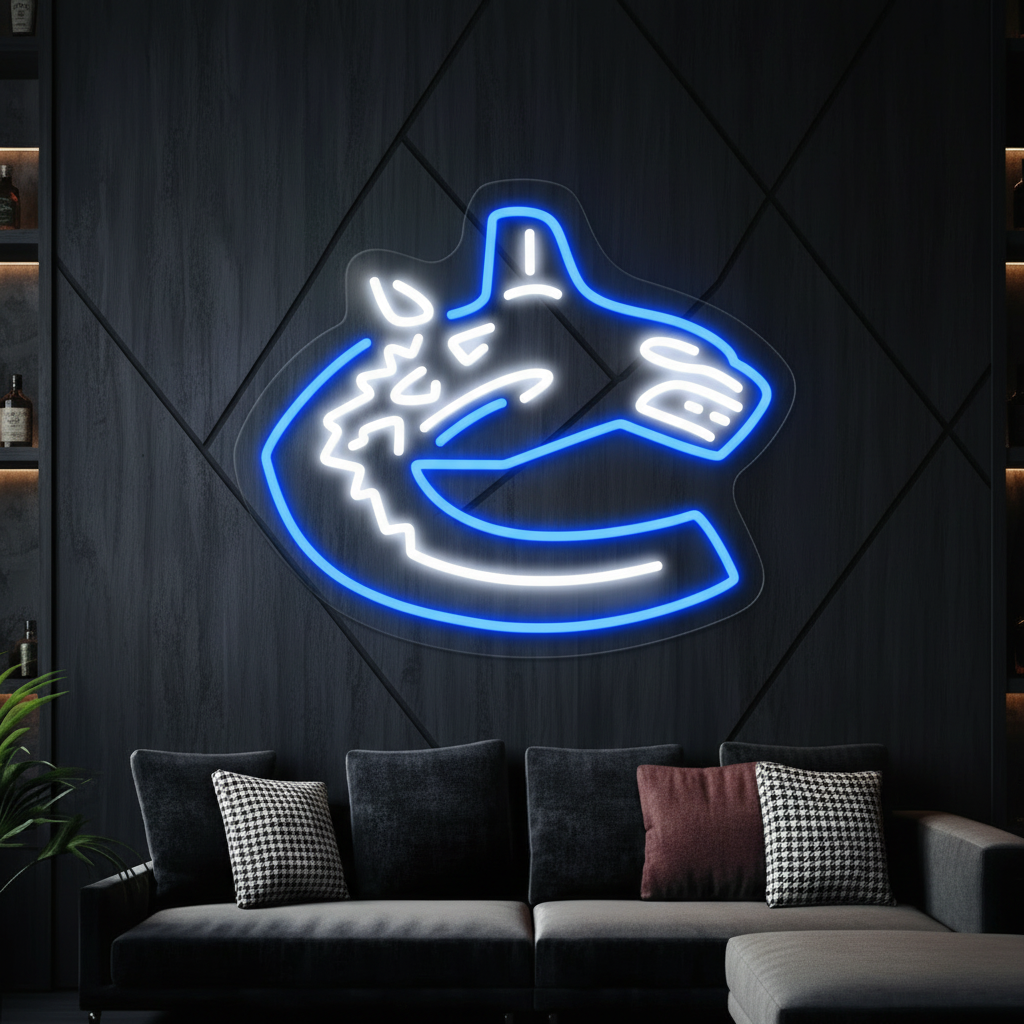 Vancouver Canucks Led Neon Sign Beer Bar Man Cave Wall Decor Sign