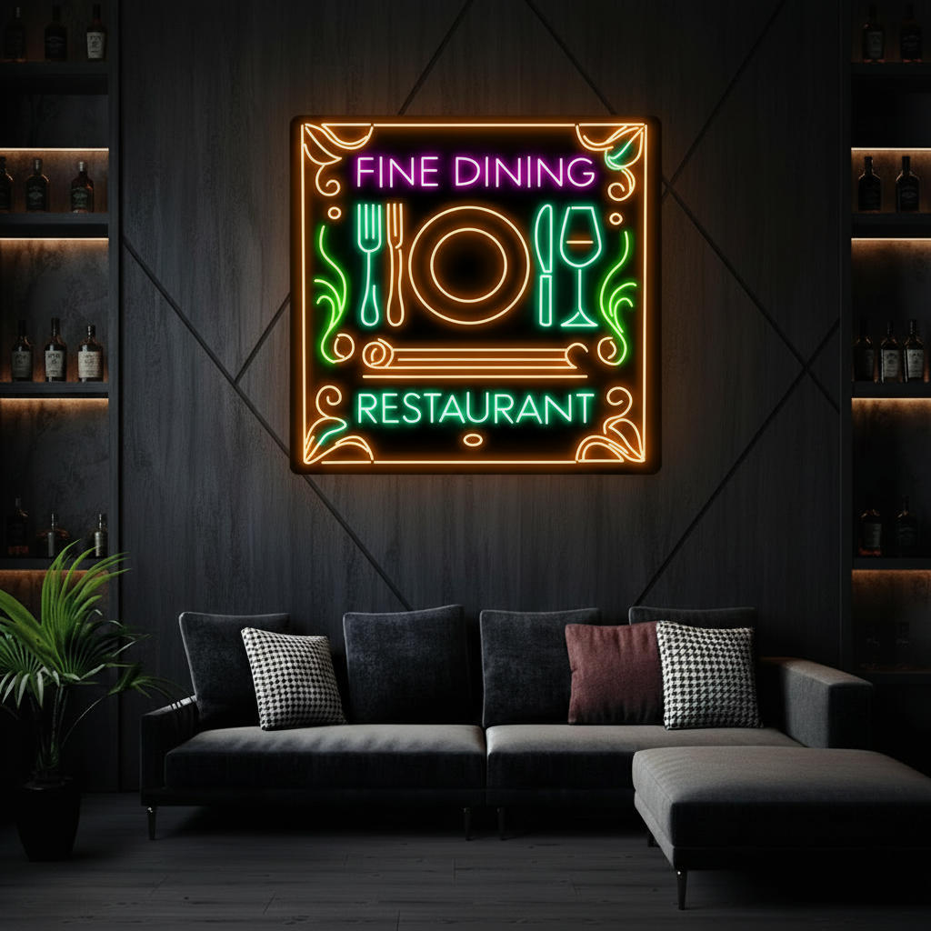 Restaurant Led Neon Sign Shop Dining Room Decor Sign