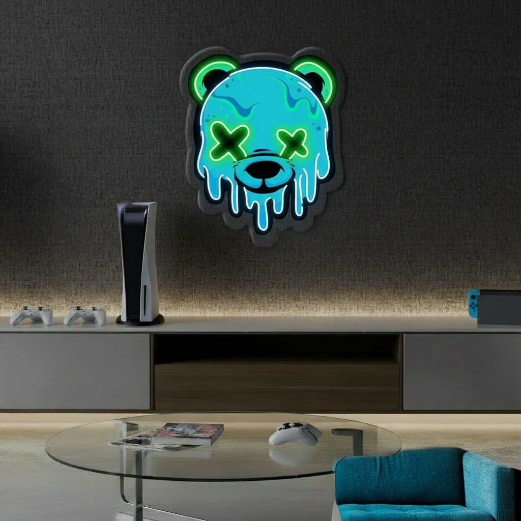 Ice Bear Head Led Neon Sign Home Decor Sign