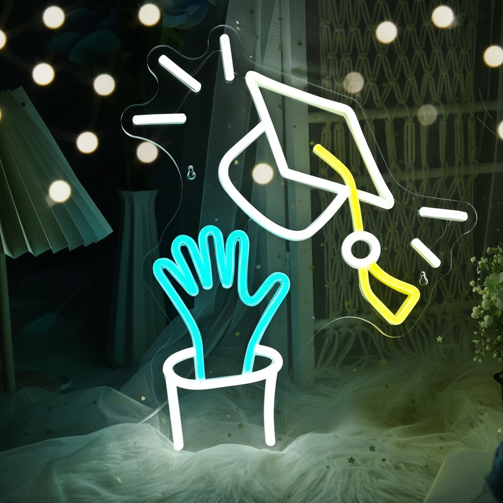 2025 Graduation Cap Neon Sign