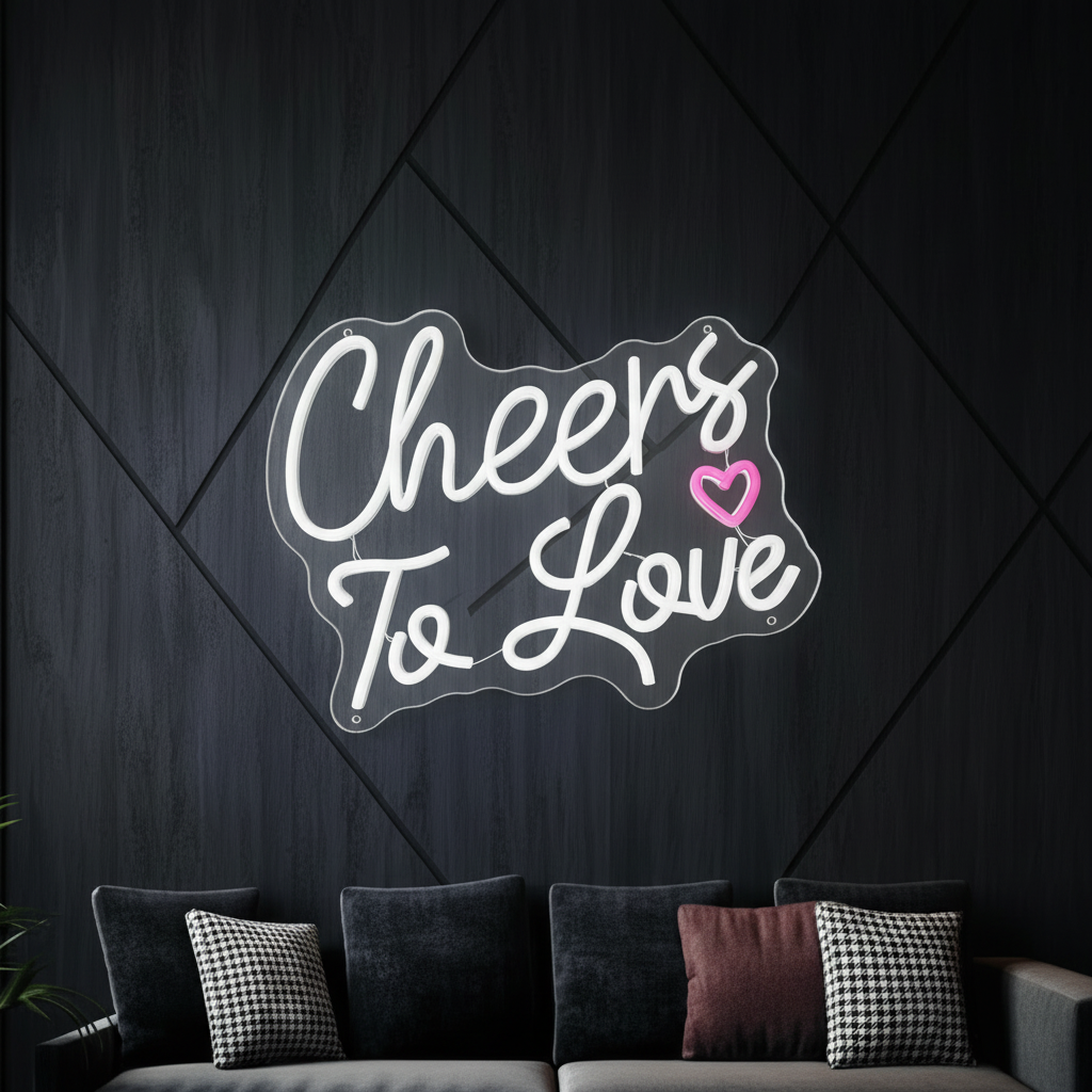 Cheers to Love Neon Sign Valentines Neon Sign