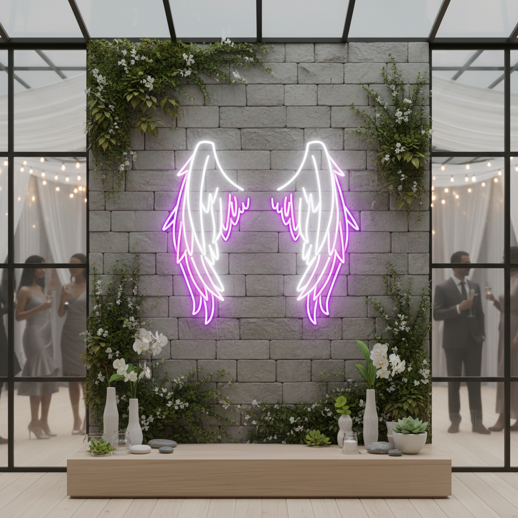 Angel Wing Neon Sign Custom Handmade Art Neon Light