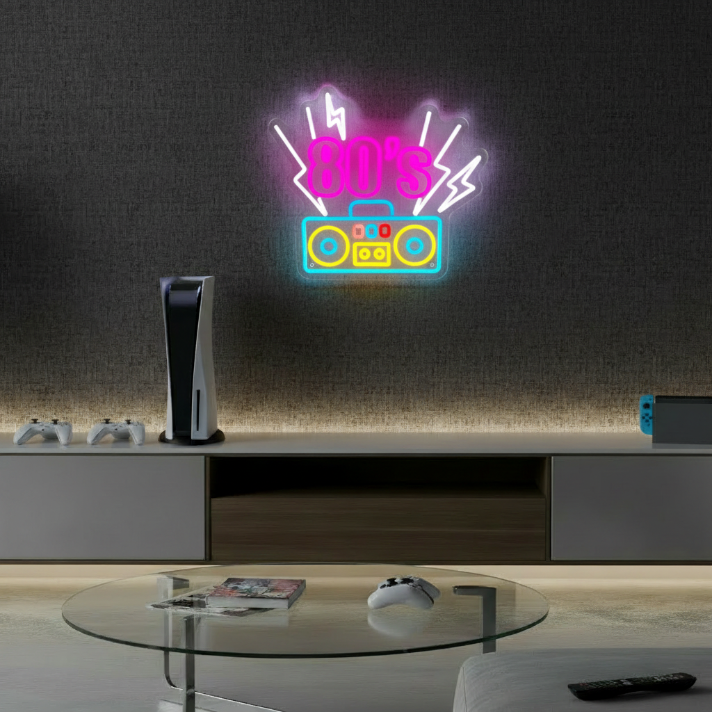 Back To The 80s Neon Light  Retro Party Decor Neon Sign