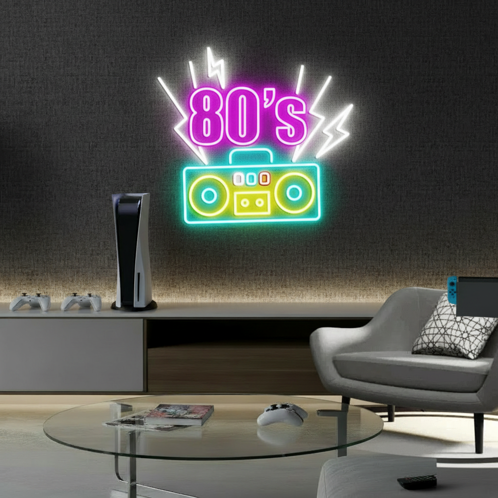 Back To The 80s Neon Light  Retro Party Decor Neon Sign