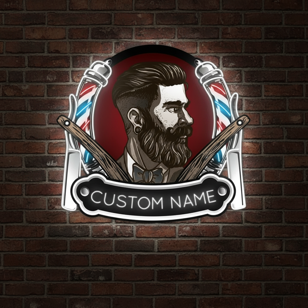 Barber Shop Neon Sign Shop Wall Decor Art