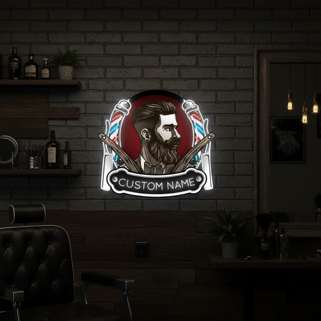 Barber Shop Neon Sign Shop Wall Decor Art