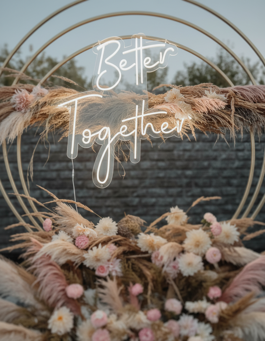 Better Together Neon Sign for Party Decor