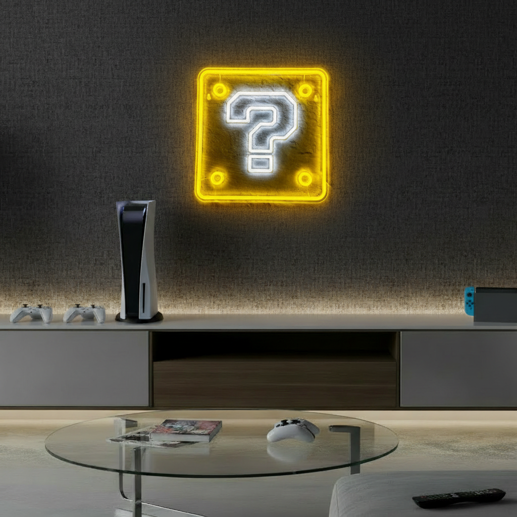 Block Neon Sign Question Square Led Neon Sign