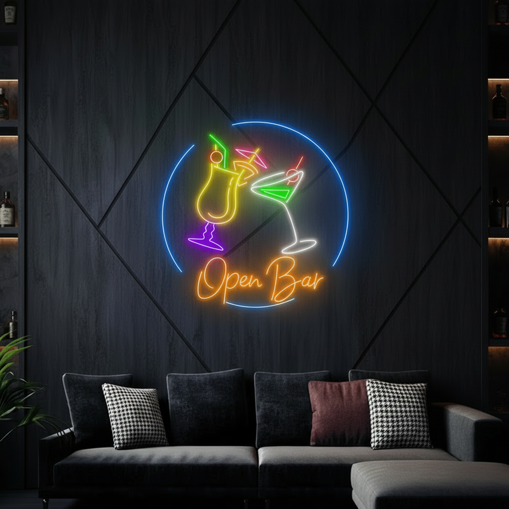 Cocktail Juice Fruit Neon Sign Light Bar Club Neon  Sign