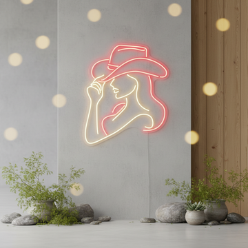Cowgirl Led Sign Cowgirl Neon Sign Western Wall Decor Bar Neon Sign