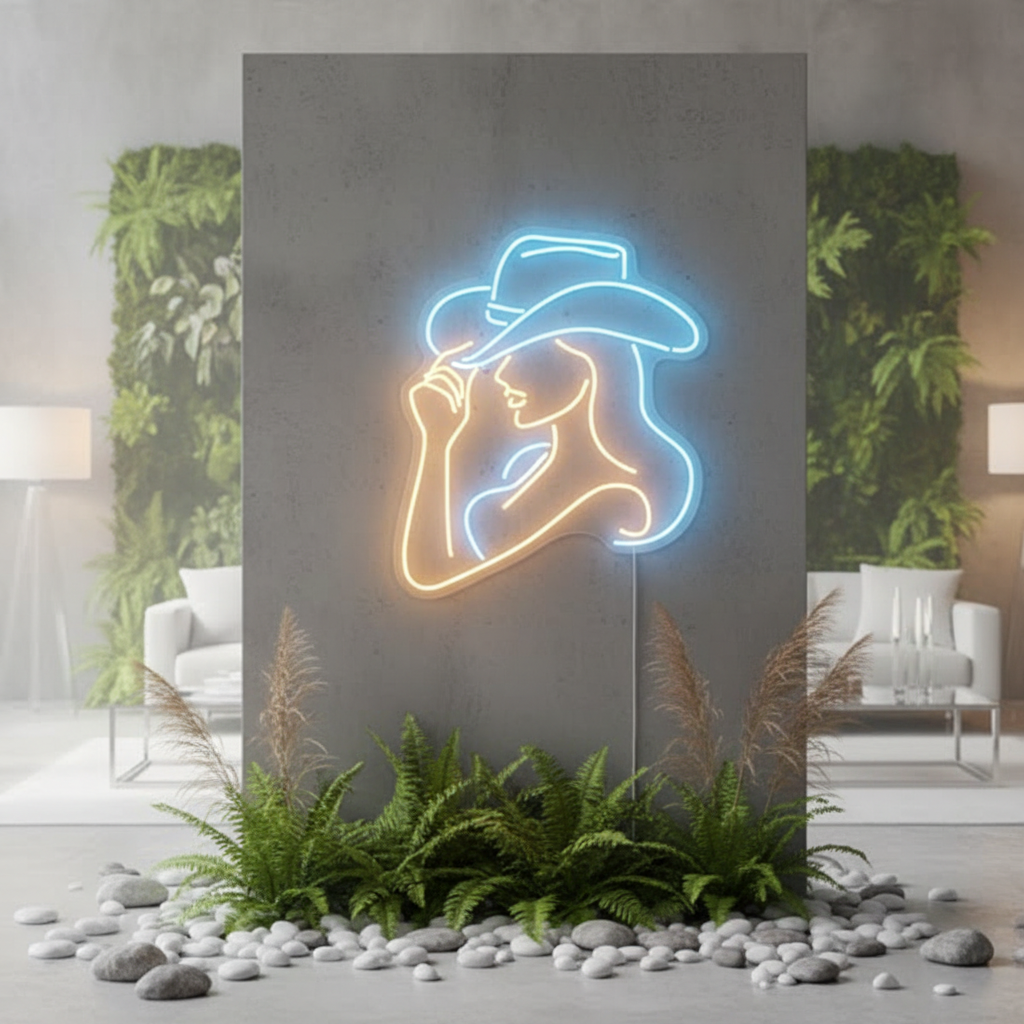 Cowgirl Led Sign Cowgirl Neon Sign Western Wall Decor Bar Neon Sign