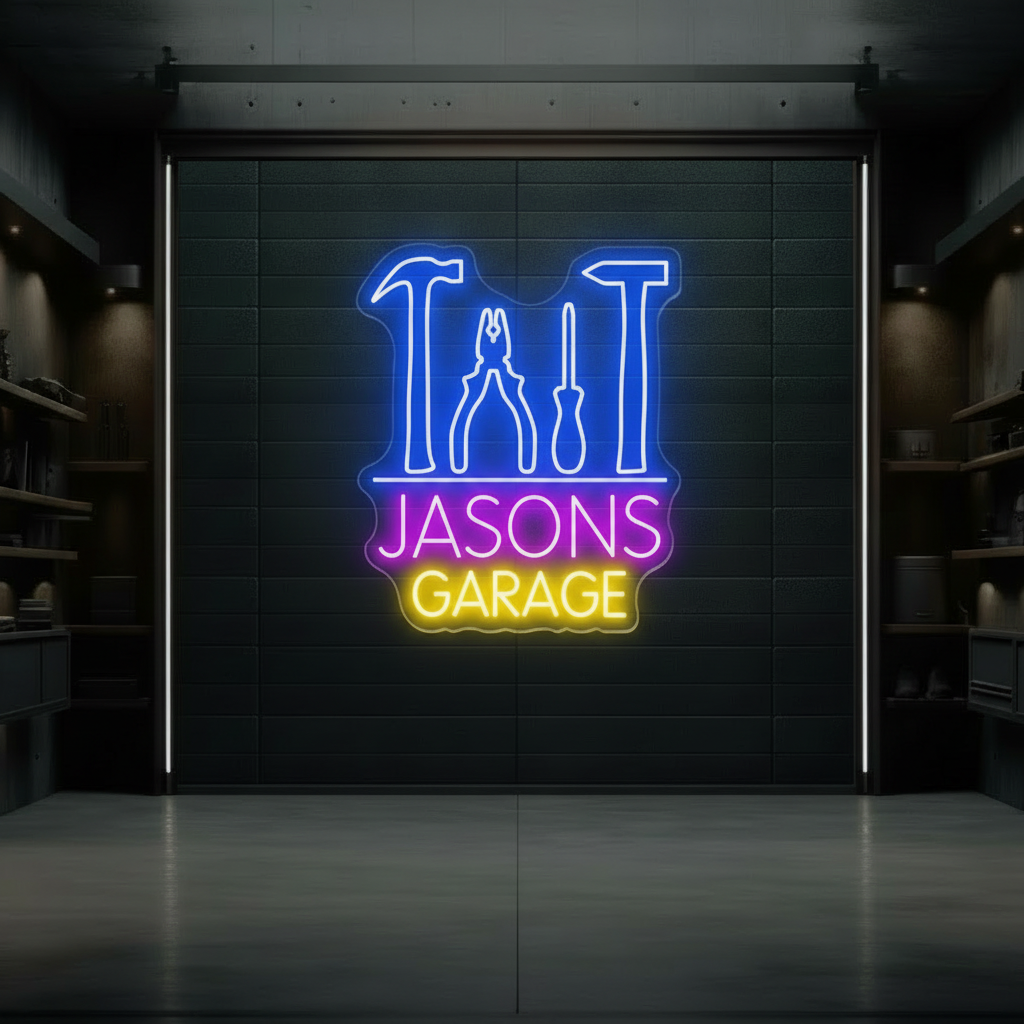Custom Name Garage Neon Garage Light Sign