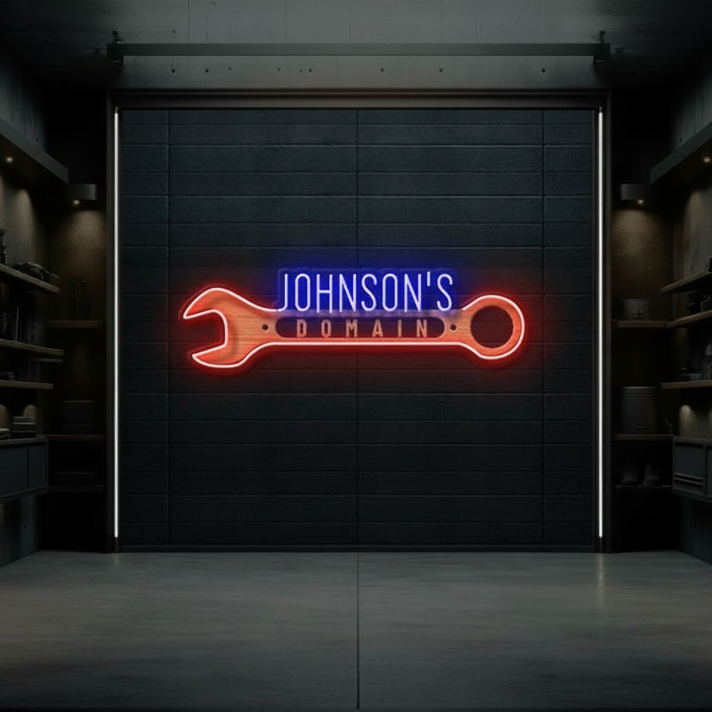 Custom Neon Sign Garage Gift for Men