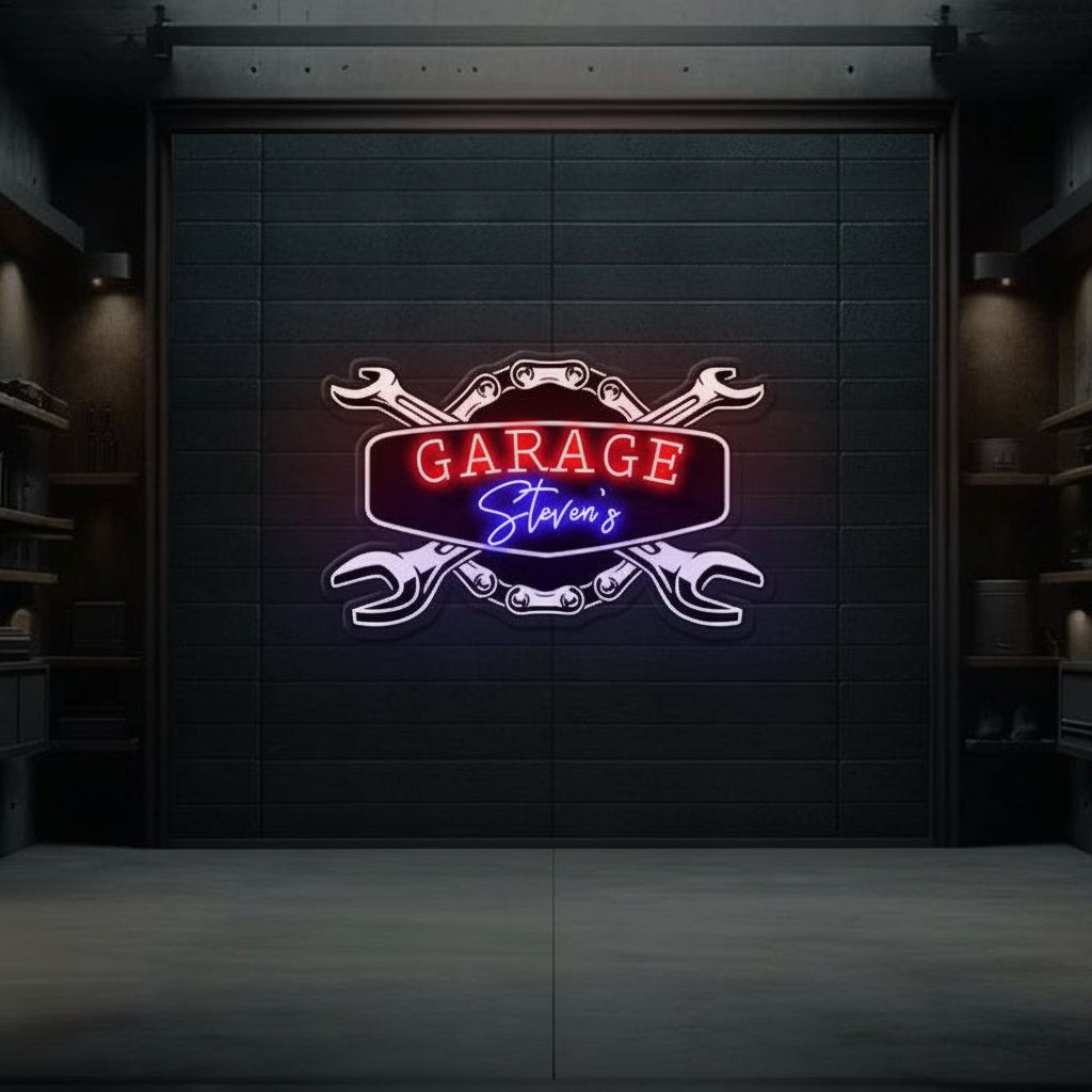 Custom Workshop Neon Sign Garage Decor for Men