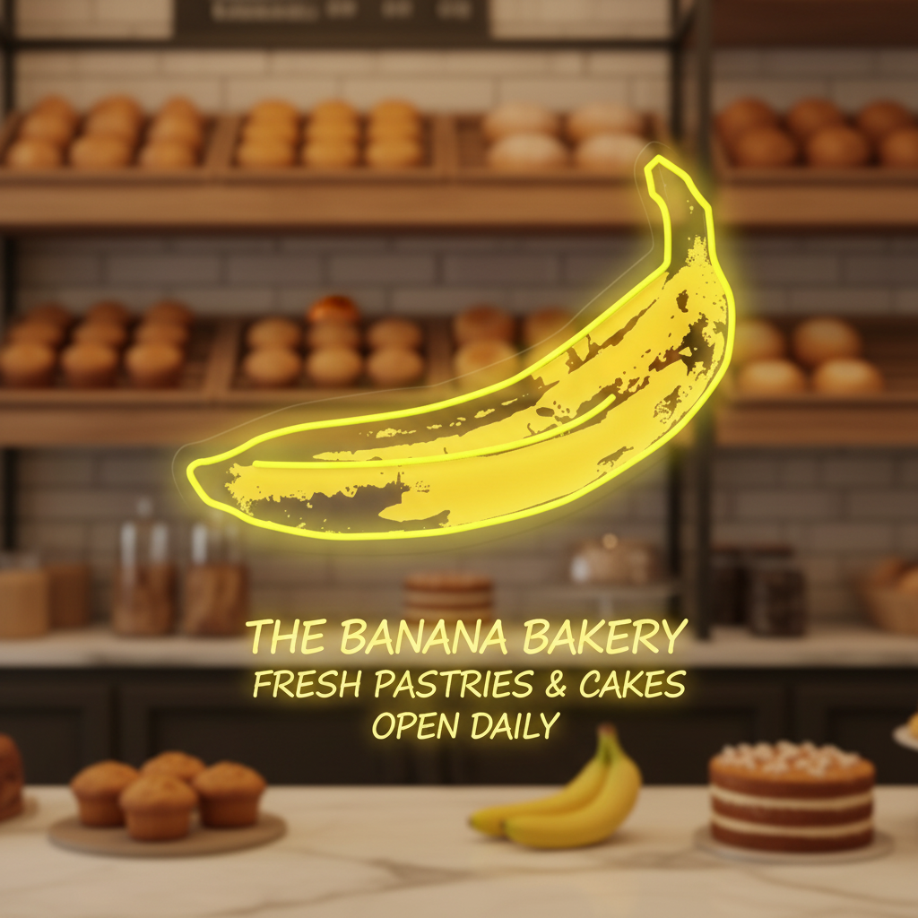 Funky Banana LED Neon Light Kitchen Decor