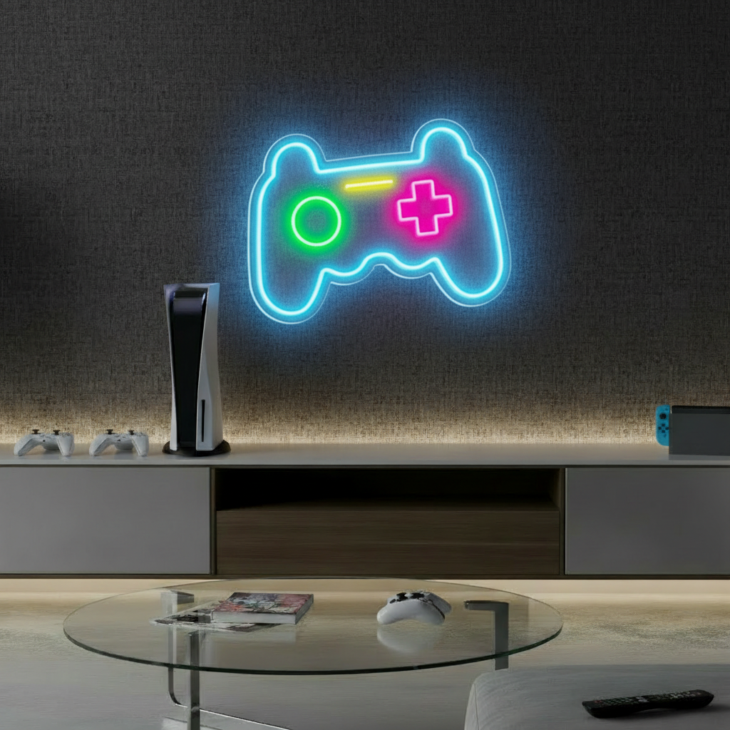 Gamepad LED Neon Lights Sign Gaming Room Wall Decor