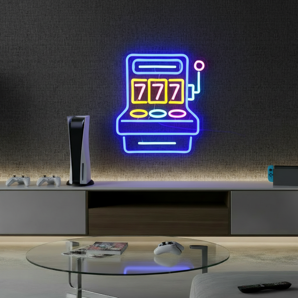 Games Console Blues Neon Sign for Gaming Room Decor