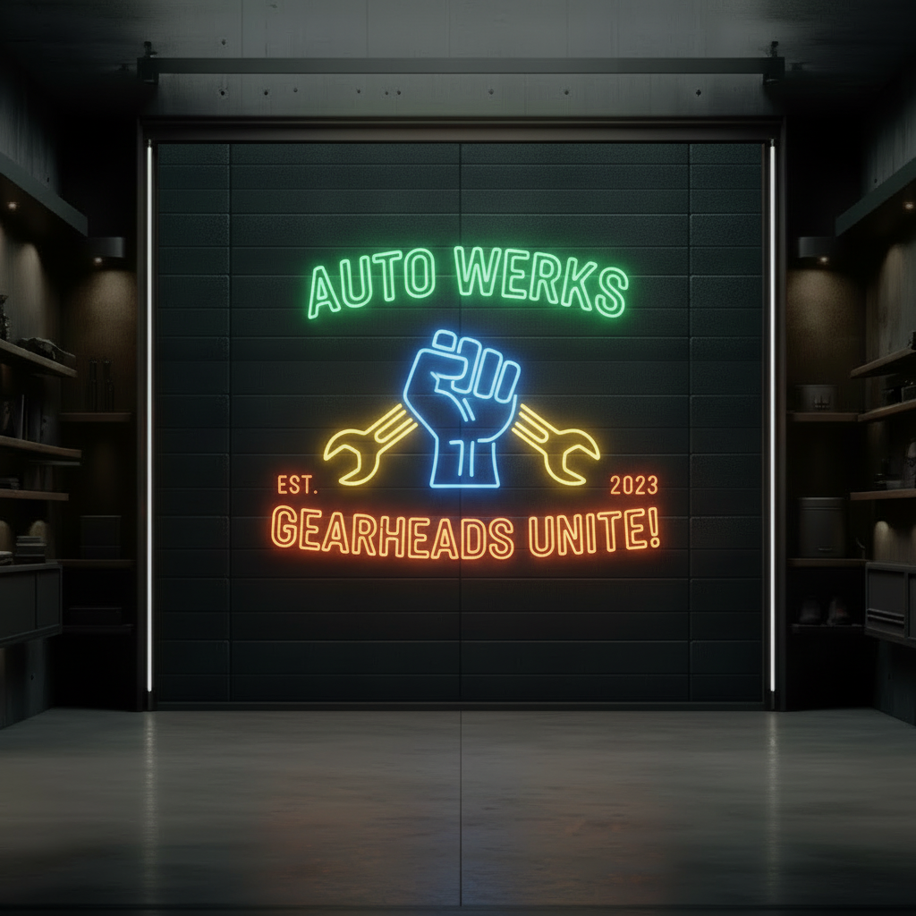 Garage Neon Sign Personalized Garage Sign for Men