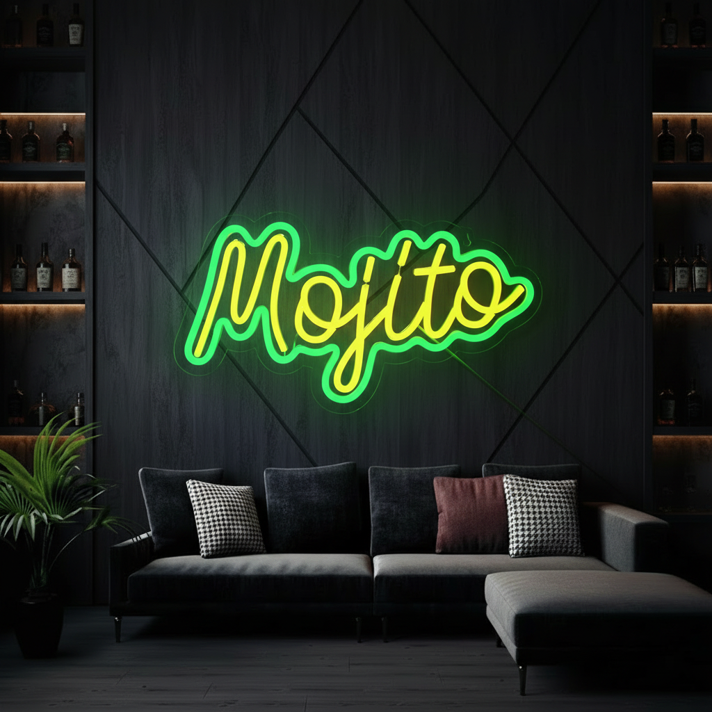 Green Mojito Neon Sign Led Light Up Wall Art