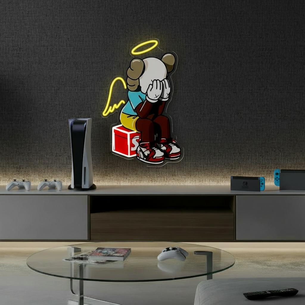 Kaws Neon Sign Bear LED Neon Sign for Wall Decor