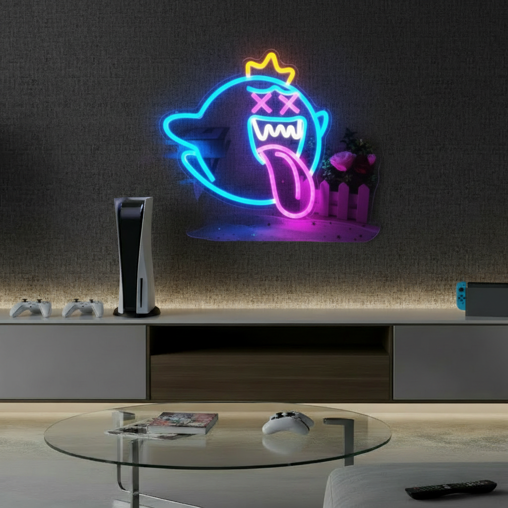 King Boo Neon Sign Ghost Led Neon Light Sign