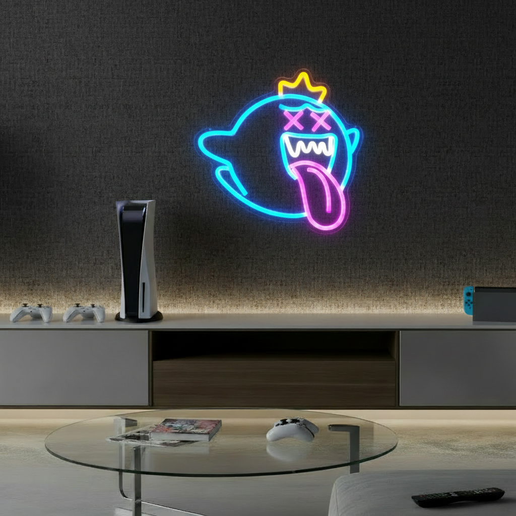 King Boo Neon Sign Ghost Led Neon Light Sign