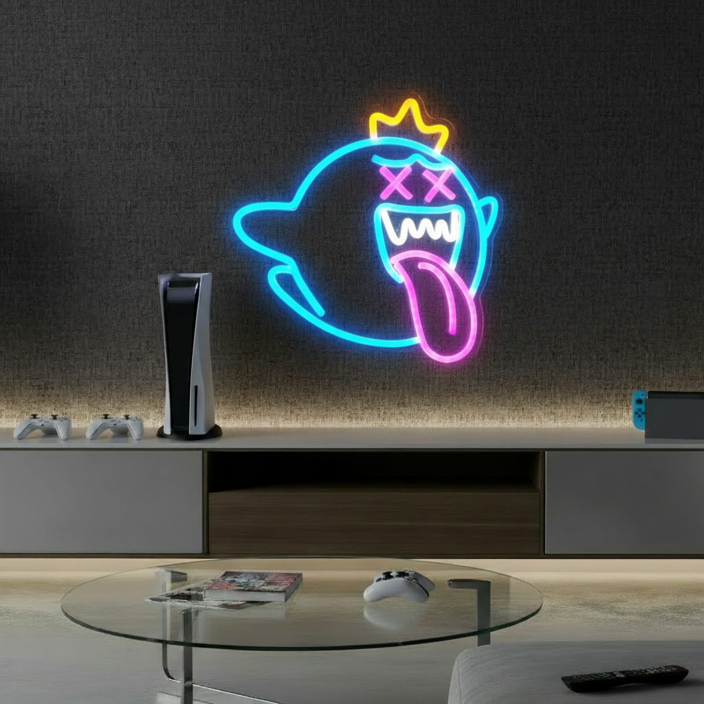 King Boo Neon Sign Ghost Led Neon Light Sign