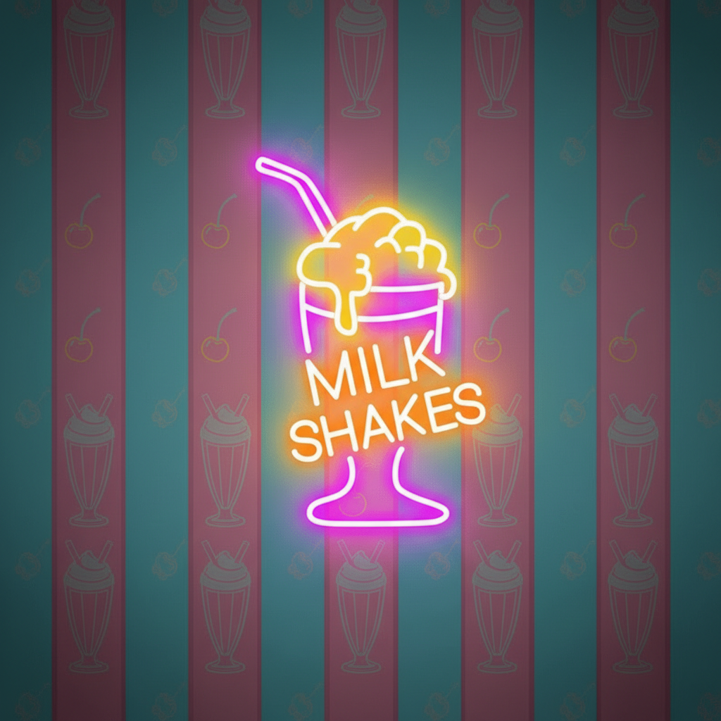 Milkshake Neon Sign Coffee Shop Neon Sign