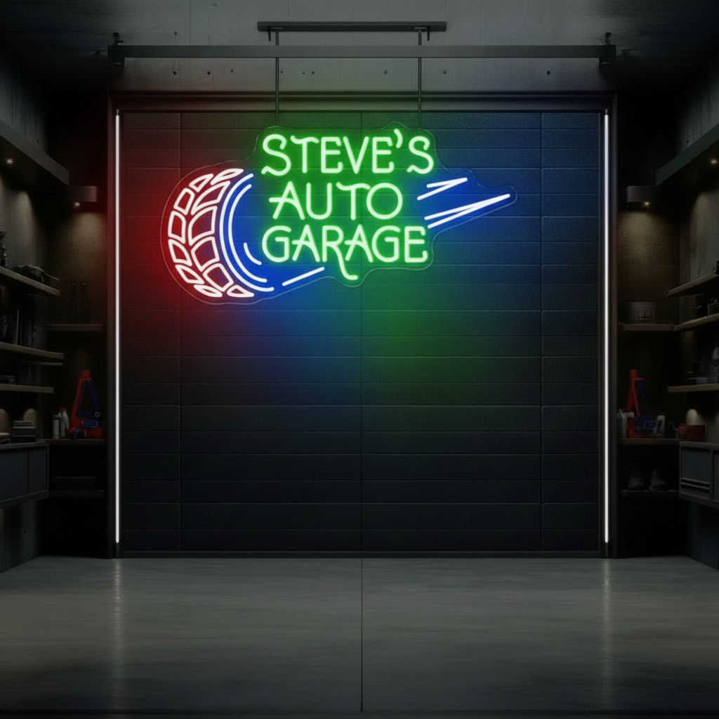 Personalized Garage Name Neon Sign Led Garage Neon Sign