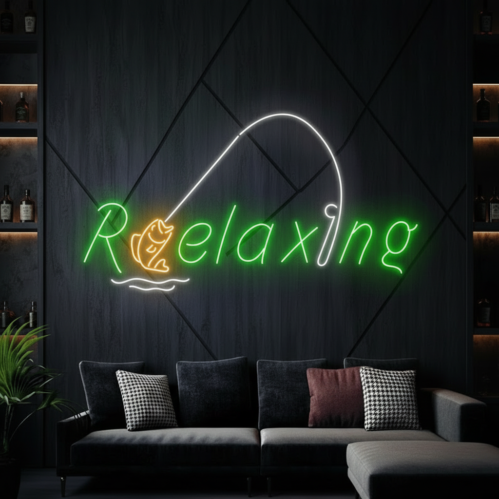Relaxing Neon Led Sign Fishing Fish Club Neon Sign
