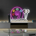 Snail Neon Sign Anime Cartoon Neon Sign Gaming Room Decor