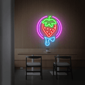 Strawberry Neon Sign Fruit Led Sign Shop Decor Sign