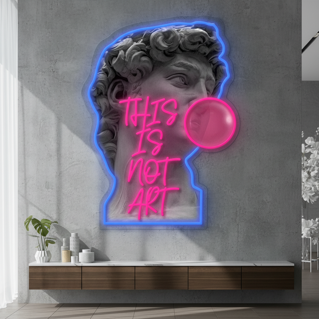 "This Is Not Art " LED Neon Sign