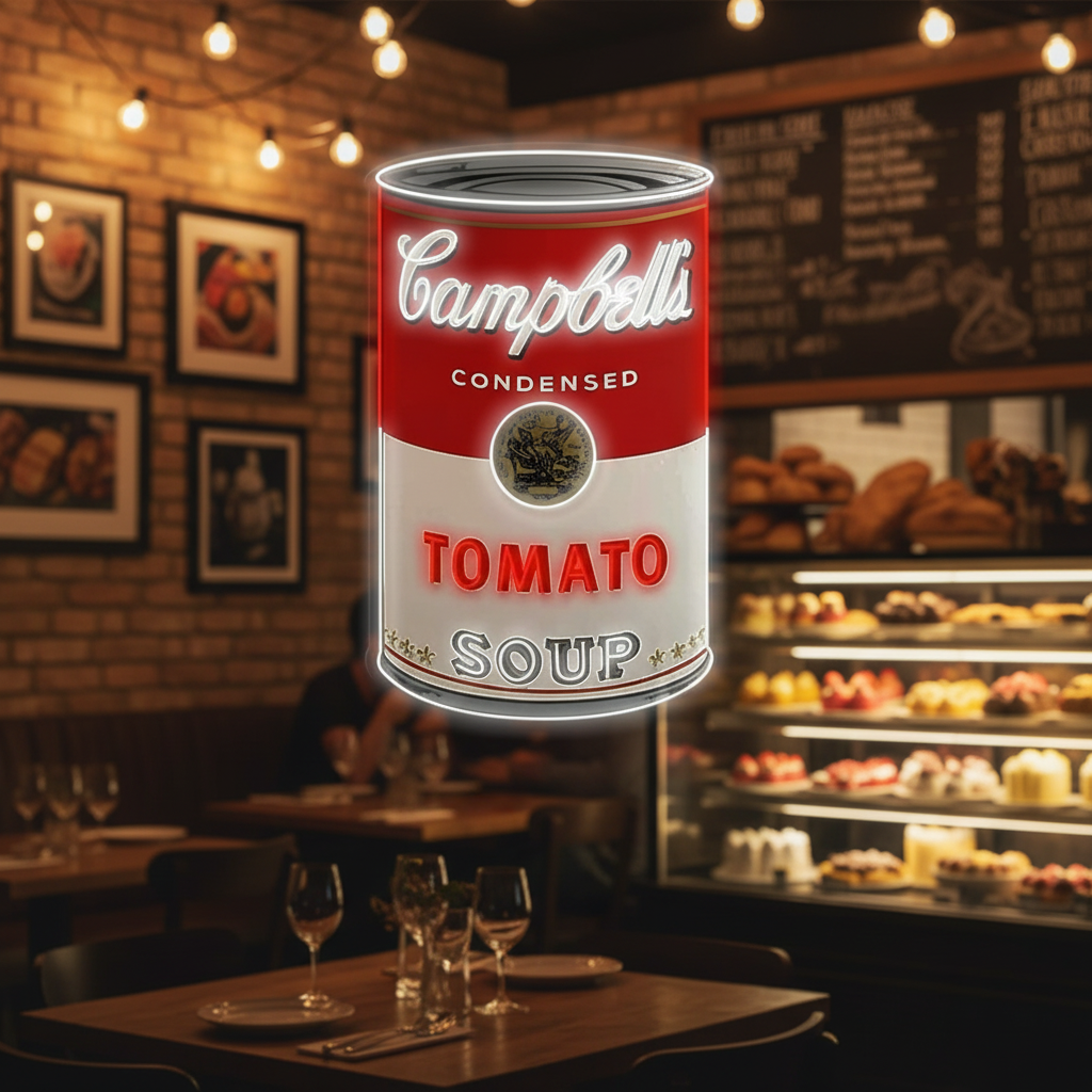 "Tomato Soup Can, Pop Art" LED Neon Sign