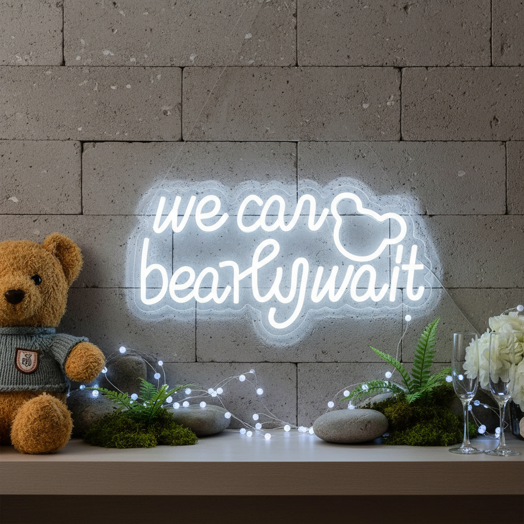 We Can Bearly Wait Neon Sign