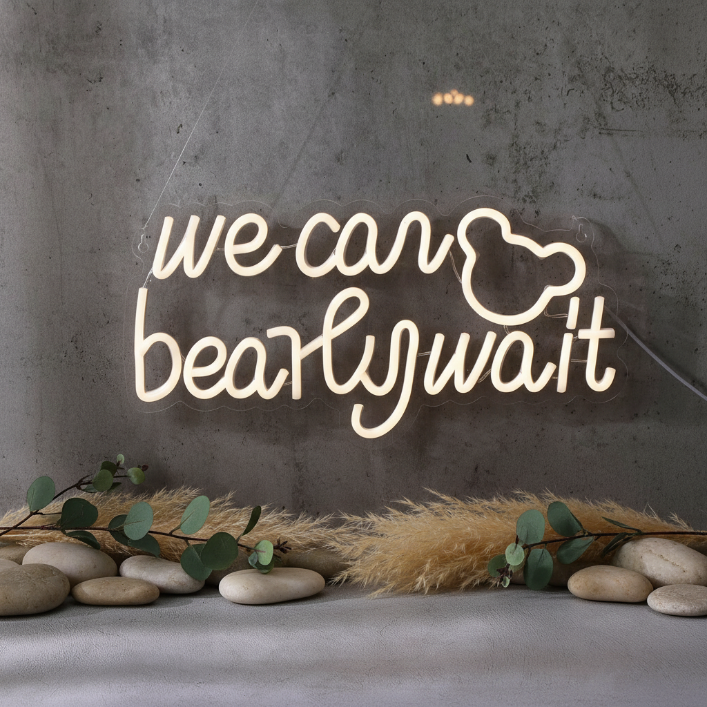 We Can Bearly Wait Neon Sign